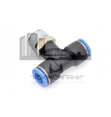 Пневмофитинг цанговый Т-образный с наружной резьбой PТ 12-04 (R1/2")