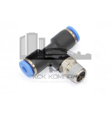 Пневмофитинг цанговый Т-образный с наружной резьбой PТ 4-01 (R1/8")