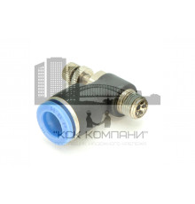 Регулятор расхода воздуха L-образный с наружной резьбой NSC 10-01 (R1/8")