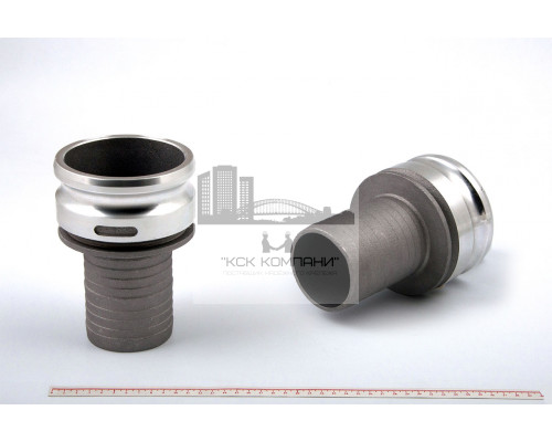 Камлок переходной алюм. E-4030 (ПАПА 100мм + штуцер 75мм) 4 х 3