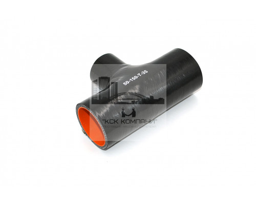 Патрубок силиконовый Т образный Ф 50 мм L 150 мм (отвод 35 мм)