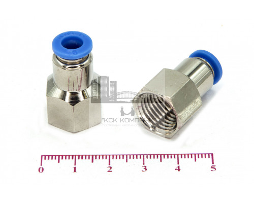 Пневмофитинг цанговый прямой с внутренней резьбой PCF 6-М14х1.5