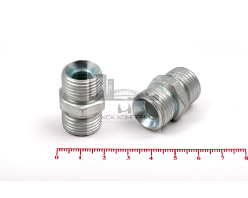 Штуцер для РВД соединительный 22/22  М18х1.5 - М18х1.5 грань S19