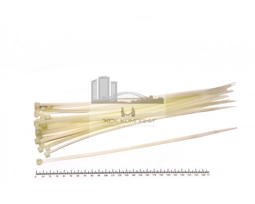 Кабельная стяжка белая 5х300 мм пластиковая (100 шт)
