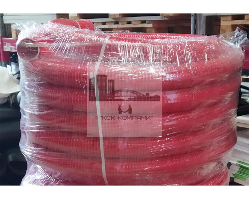 Шланг ассенизаторский морозостойкий ПВХ 76 мм (30 м) красный, CLEAN