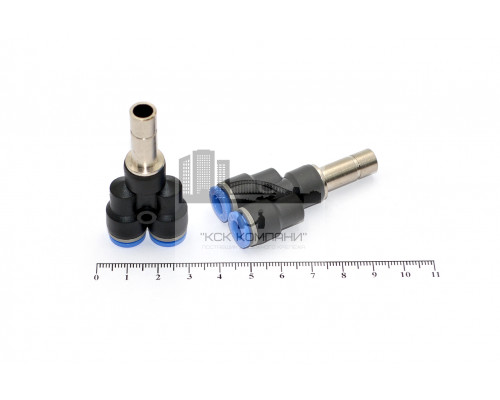 Фитинг пневматический цанговый пластиковый Y-образный PWJ 8-6