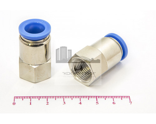 Пневмофитинг цанговый прямой с внутренней резьбой PCF 12-03 (R3/8)