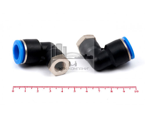 Пневмофитинг цанговый L-образный с внутренней резьбой PLF 12-01 (R1/8)