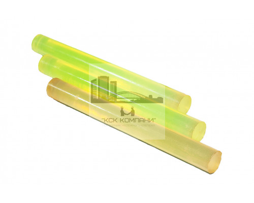 Полиуретан стержень Ф 50 мм ШОР А83 Китай (500 мм, 1.2 кг, жёлтый)