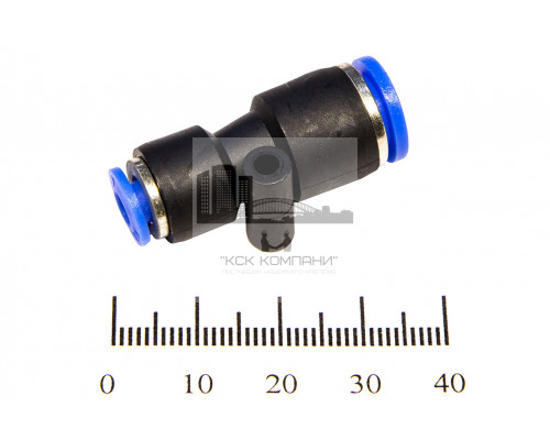 Фитинг пневматический цанговый пластиковый прямой переходной PG 8-4