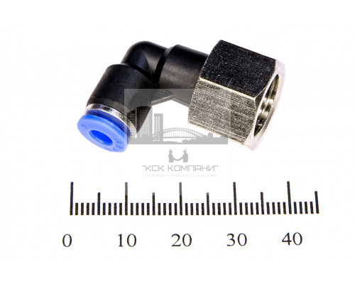 Пневмофитинг цанговый L-образный с внутренней резьбой PLF 4-02 (R1/4)