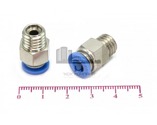 Пневмофитинг цанговый прямой с наружной резьбой PC 6-М10х1.5
