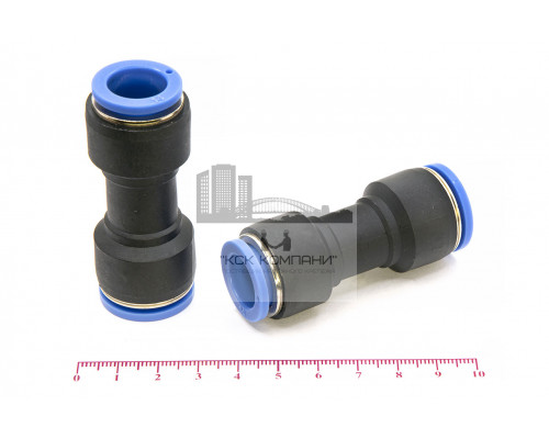 Фитинг пневматический цанговый пластиковый прямой переходной PG 16-14