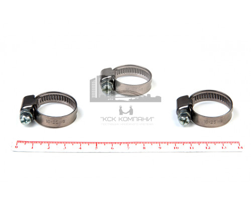 Хомут червячный 16-25/9 нерж. W2 (AISI 430)