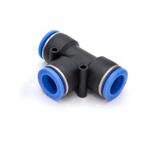 Фитинг пневматический цанговый пластиковый Т-образный PUT 15