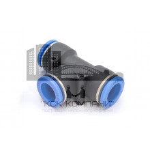 Фитинг пневматический цанговый пластиковый Т-образный PUT 15