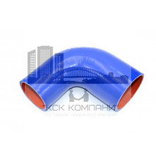 Патрубок силиконовый угловой с переходом Ф 70х90 мм L 150х150 мм, 90 град.