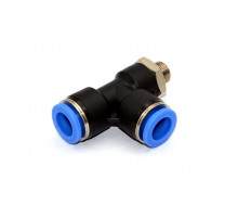 Пневмофитинг цанговый Т-образный с наружной резьбой PST 10-G01 (R1/8")