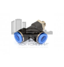 Пневмофитинг цанговый Т-образный с наружной резьбой PST 10-G01 (R1/8")