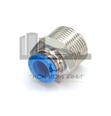 Пневмофитинг цанговый прямой с наружной резьбой PC 10-М22х1.5