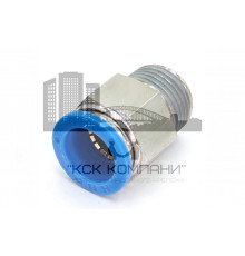 Пневмофитинг цанговый прямой с наружной резьбой PC 16-04 (R1/2")