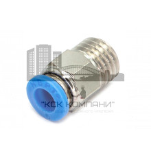 Пневмофитинг цанговый прямой с наружной резьбой PC 6-М12х1.5