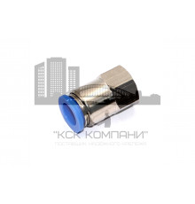Пневмофитинг цанговый прямой с внутренней резьбой PCF 12-02 (R1/4")