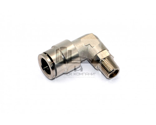 Пневмофитинг латунный L-образный с наружной резьбой NPLT 10-01 (R1/8)