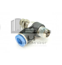 Регулятор расхода воздуха L-образный с наружной резьбой NSC 10-02 (R1/4")