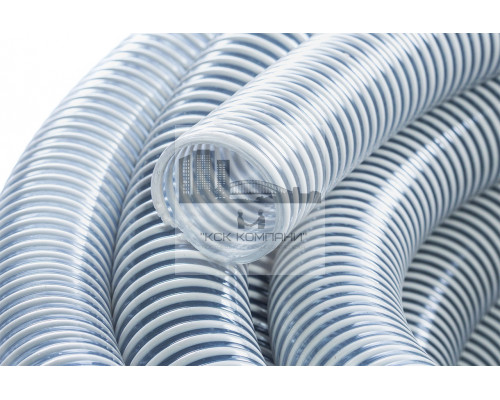 Шланг спиральный НВС Ф 50 мм из ПВХ серия 700N белый (бухта 30 м)