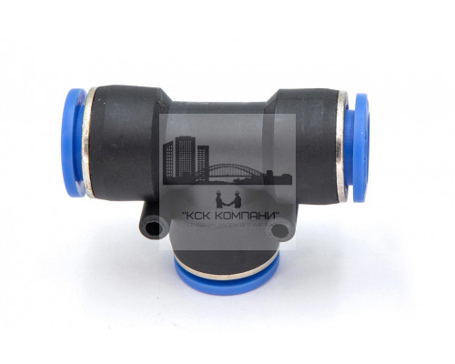 Фитинг пневматический цанговый пластиковый Т-образный PUT 15