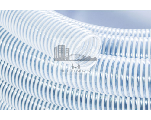 Шланг спиральный НВС Ф 63 мм из ПВХ серия 700N белый (бухта 30 м)