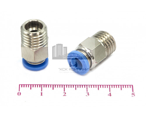 Пневмофитинг цанговый прямой с наружной резьбой PC 6-М12х1.5