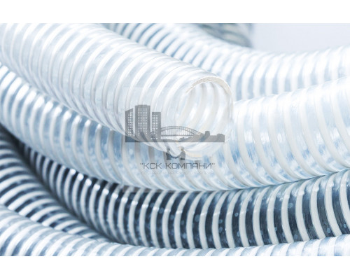 Шланг спиральный НВС Ф 25 мм из ПВХ серия 700N белый (бухта 30 м)
