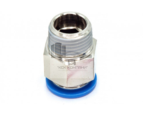 Пневмофитинг цанговый прямой с наружной резьбой PC 16-04 (R1/2)