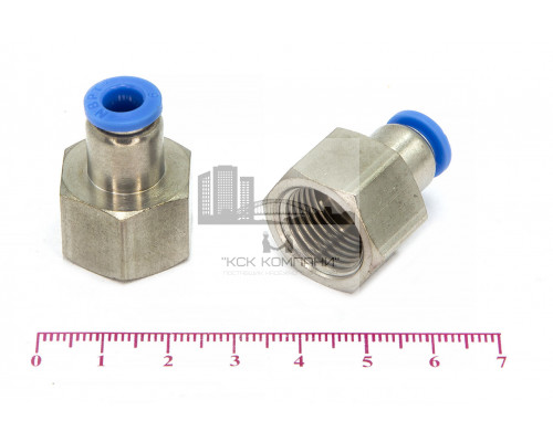 Пневмофитинг цанговый прямой с внутренней резьбой PCF 6-М16х1.5