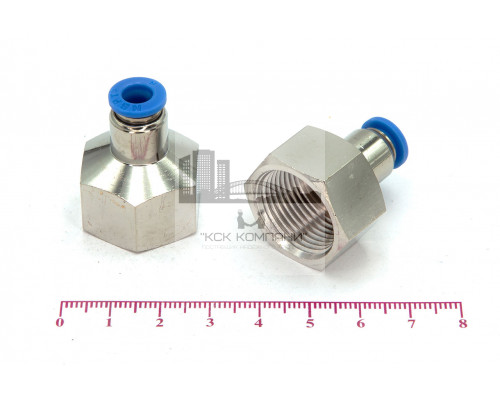 Пневмофитинг цанговый прямой с внутренней резьбой PCF 6-М20х1.5