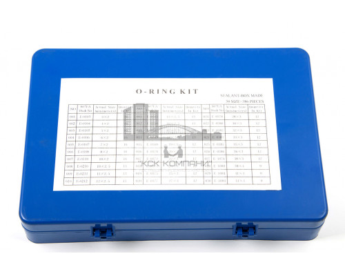 Набор колец силиконовых уплотнительных O-Ring SILICON70 Метр.(№2) 386шт