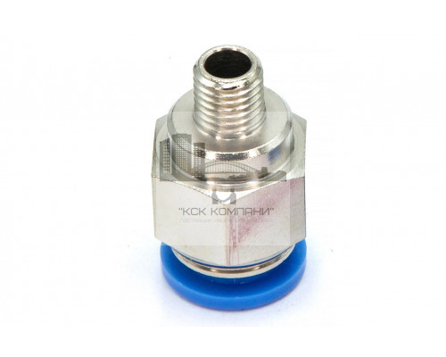 Пневмофитинг цанговый прямой с наружной резьбой PC 10-М8х1
