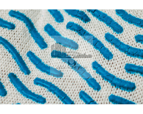 Перчатки х/б+пэ с ПВХ нанесением Волна, 10 класс вязки, 5 нитей