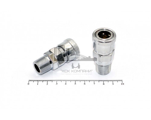 Пневмофитинг БРС Мама + наружная резьба SM 30 (R3/8)