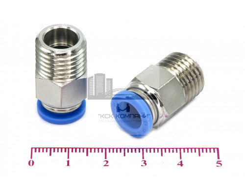 Пневмофитинг цанговый прямой с наружной резьбой PC 8-М14х1.5