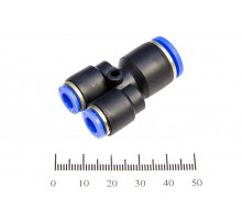 Фитинг пневматический цанговый пластиковый Y-образный переходной PW 10-6