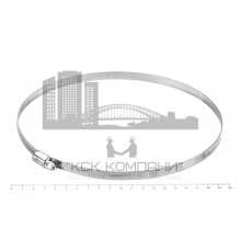 Хомут червячный 180-200/9 нерж. W2 (AISI 430)