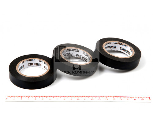 Изолента ПВХ 15мм х 20м черная (толщ.0,12 мм, вес ~40 г) Ostendorf