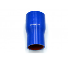 Патрубок силиконовый прямой с переходом Ф 51х63 мм L 120 мм