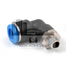 Пневмофитинг цанговый L-образный с наружной резьбой PL 10-01 (R1/8")