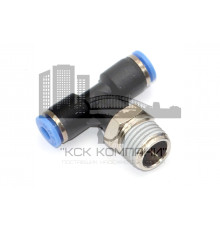 Пневмофитинг цанговый Т-образный с наружной резьбой PТ 4-02 (R1/4")