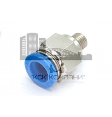 Пневмофитинг цанговый прямой с наружной резьбой PC 10-М8х1