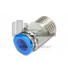 Пневмофитинг цанговый прямой с наружной резьбой PC 8-М14х1.5